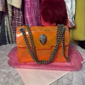 Orange Kurt Geiger London transparent shoulder bag